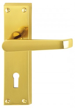 Carlisle Brass Door Handles M30 Victorian Lever Lock Polished Brass